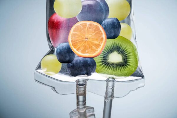 A Dispenser Plastic Bag WIth Fruit Slices